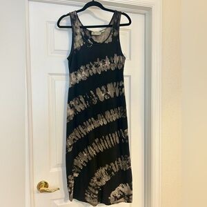 Saturday Sunday Anthropologie Aloe Tie-Dye Midi Sleeveless Dress